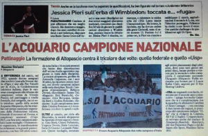 Società Campione Italiana Freestyle Acquario Pattinaggio 2015 UISP -Antonella Carpanese